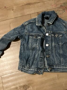 H&M Girls' Denim Jacket in Washed Blue